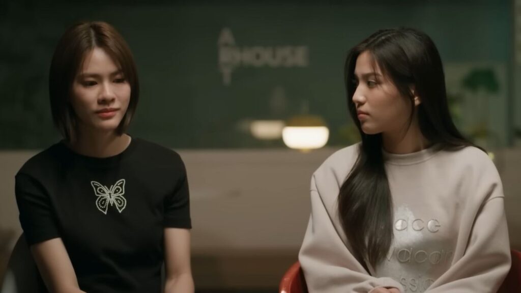 Quiet reflective scene from a Thai GL Series encouraging mindful fandom in GL Fandom Drama.