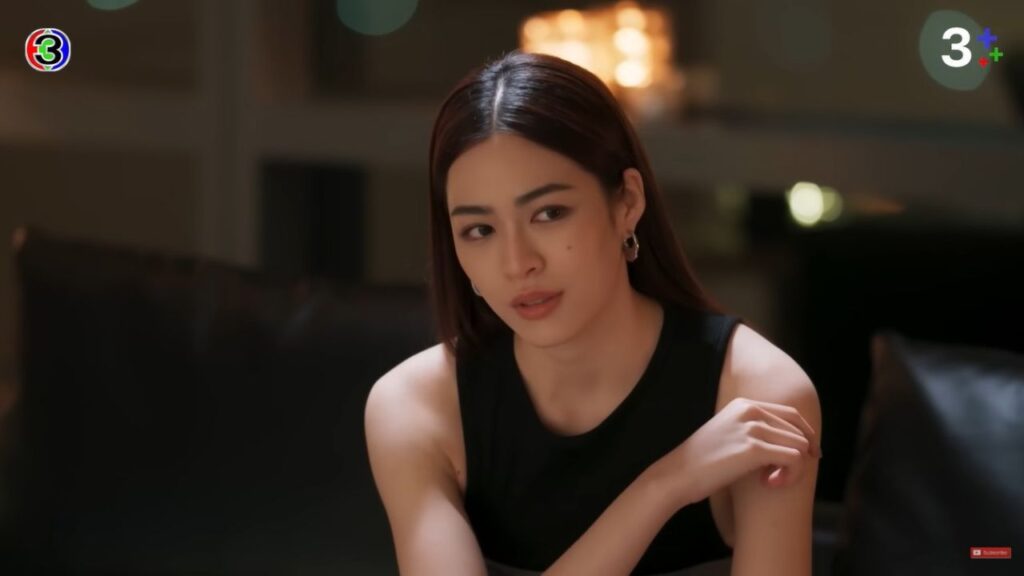 Reflective moment from The Secret of Us, a Thai GL series packed with drama showing sapphic vulnerability and emotional pain.