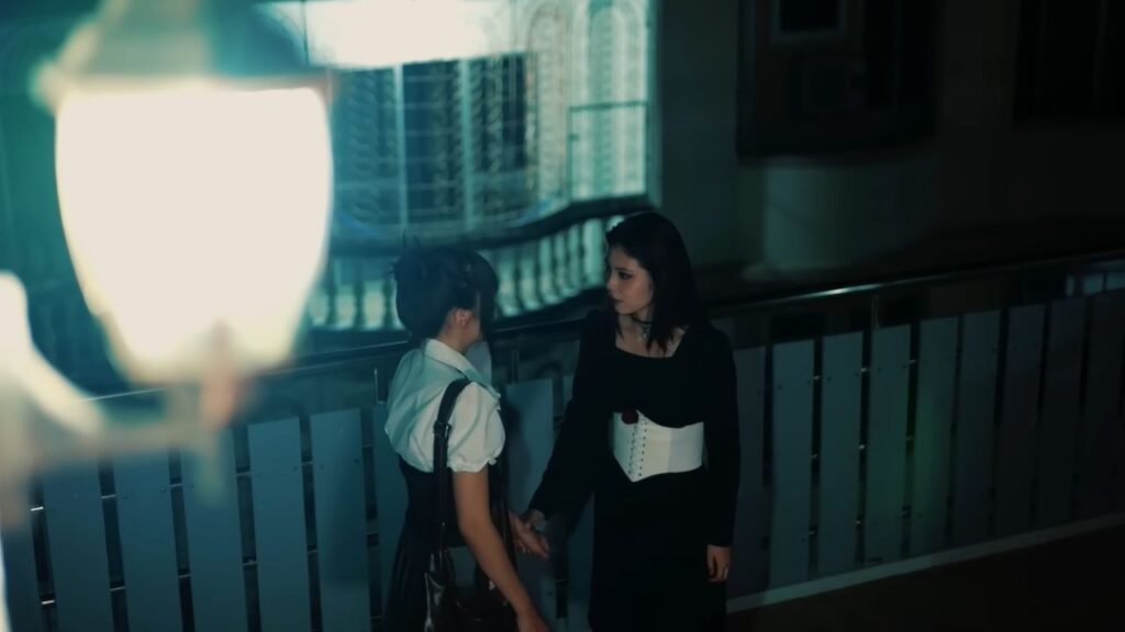 Moody night scene from Taste of Her, a Thai GL drama with fantasy elements.