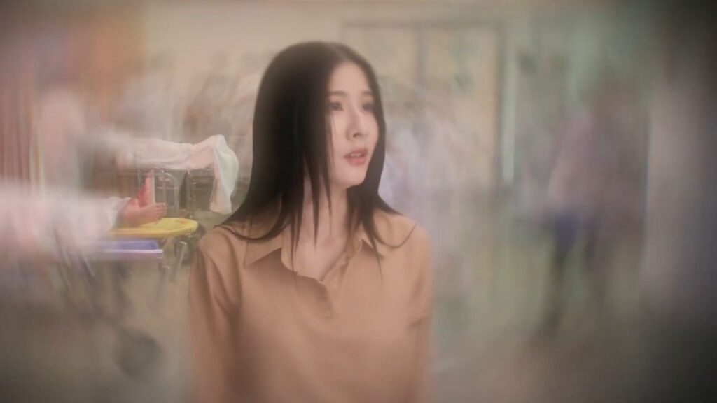 Cinematic scene from Reverse With Me, a Thai GL drama with fantasy representing love and time as a portal.