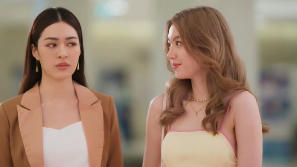 Earn and Dr. Fahlada from The Secret of Us Drama Series standing close but visibly disconnected, illustrating family pressure and emotional distance.
