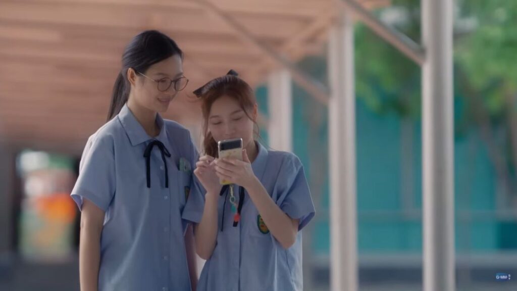 Ongsa and Sun from 23.5, an underrated GL series about queer teenage discovery.