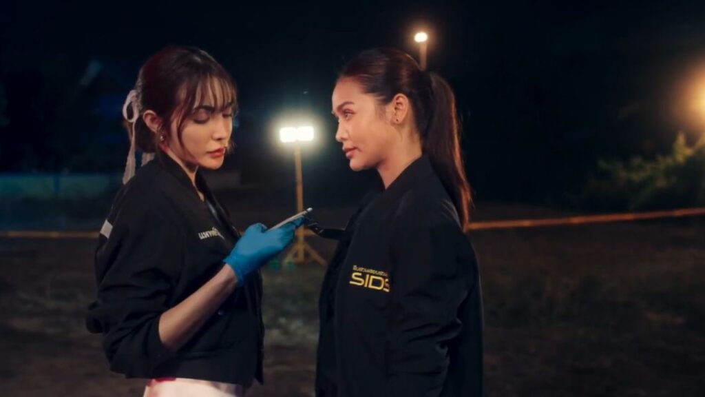 Intense still from an underrated GL series, showing quiet connection and tension.