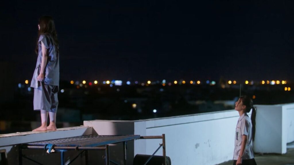 Dreamlike scene from Reverse with Me, an underrated GL series exploring nonlinear love.